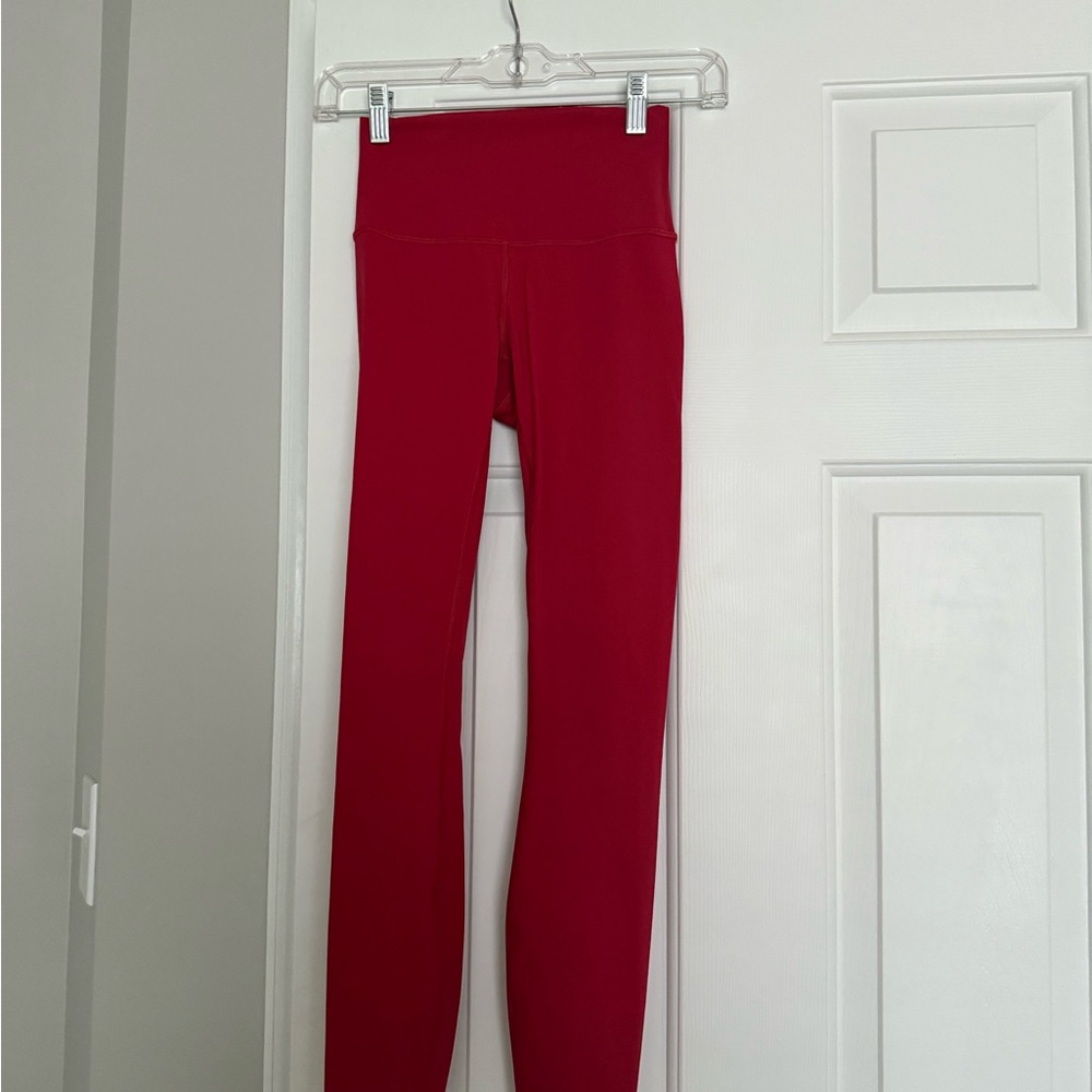Lululemon Red Wunder Under 28” Leggings